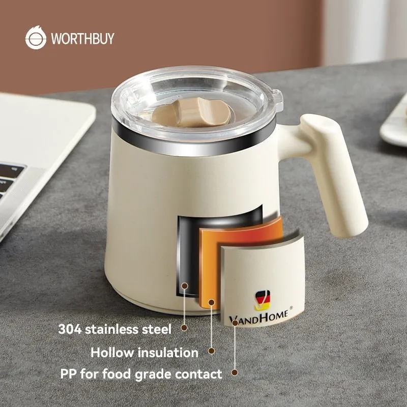 Leakproof Stainless Steel Coffee Mug with Straw 480ml