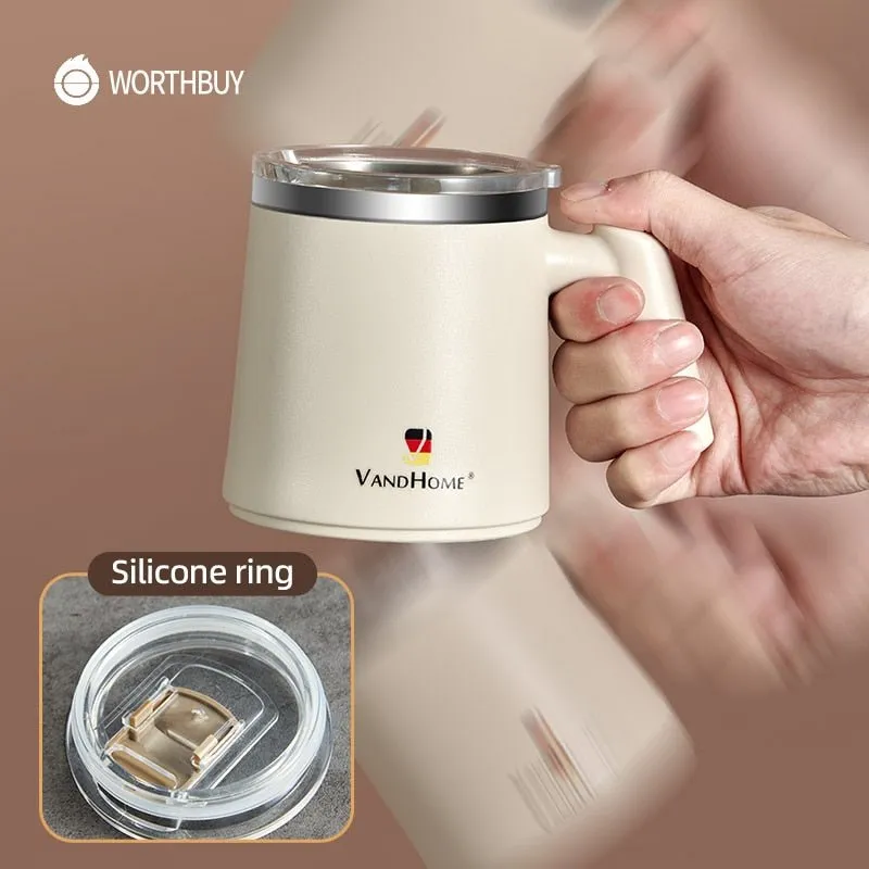 Leakproof Stainless Steel Coffee Mug with Straw 480ml