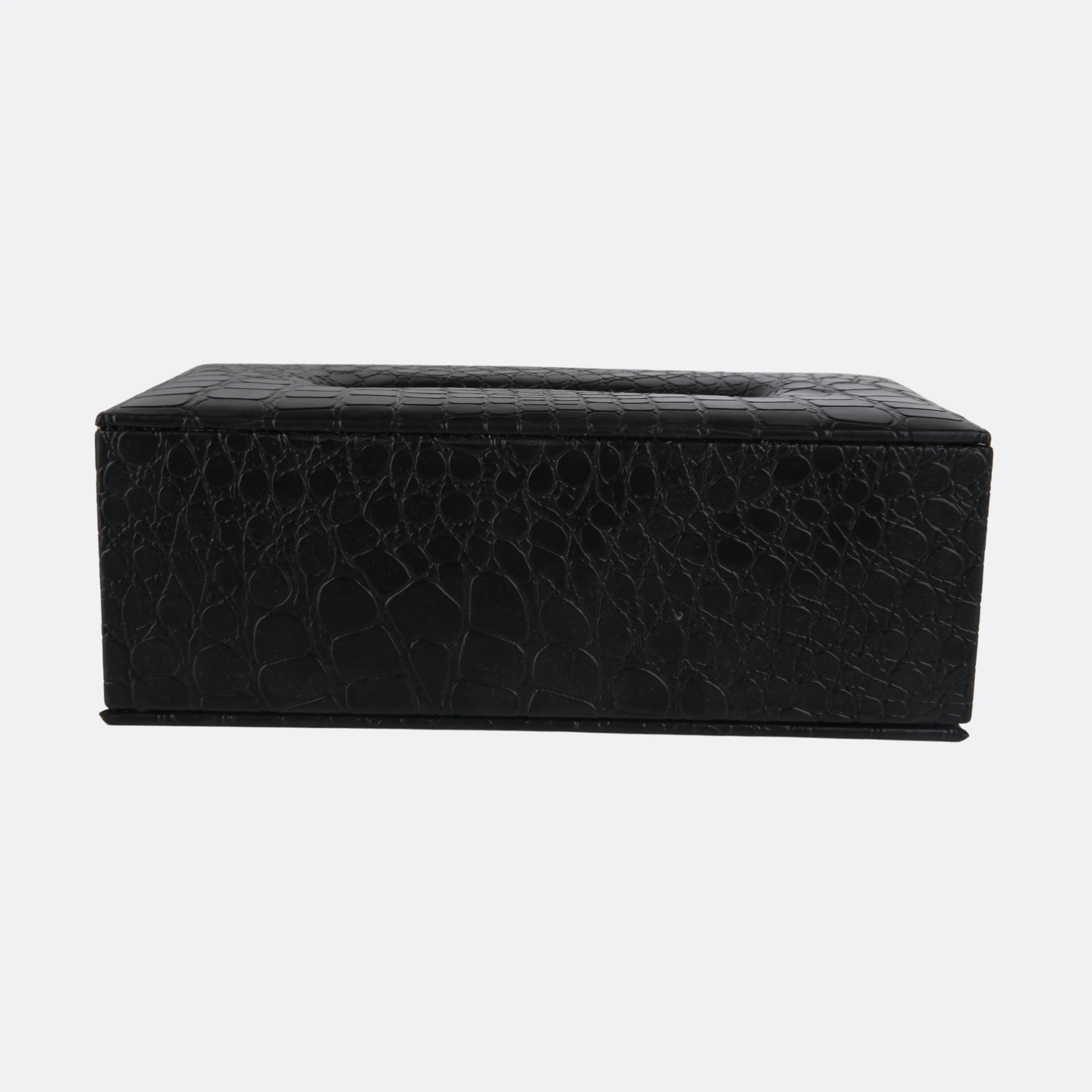 Leather Coated Wooden basket with tissue box