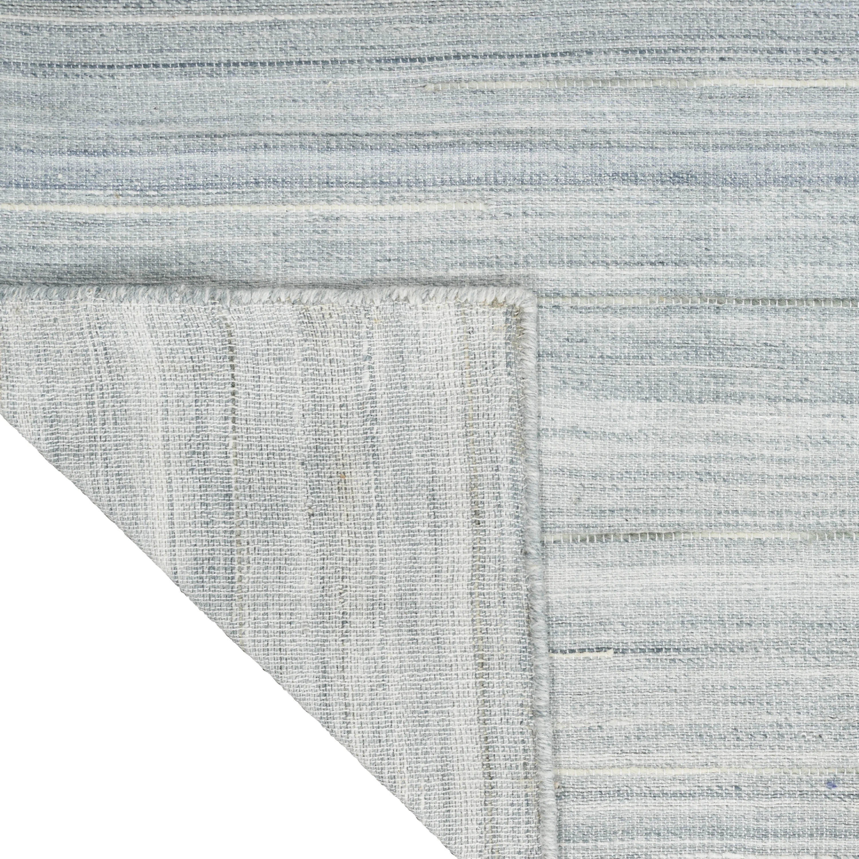 Light Blue Kavya Flatweave Kilim Rug