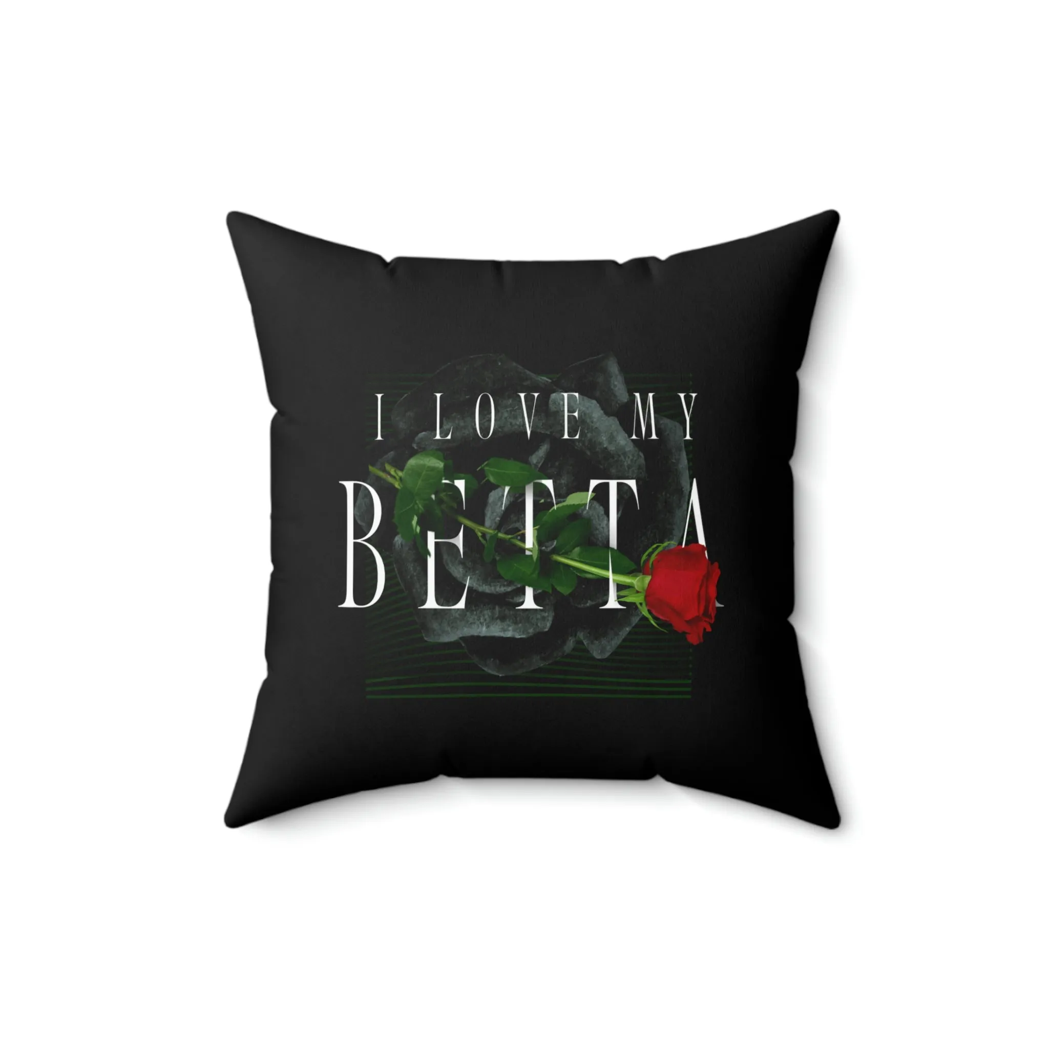 Love My Betta Square Pillow