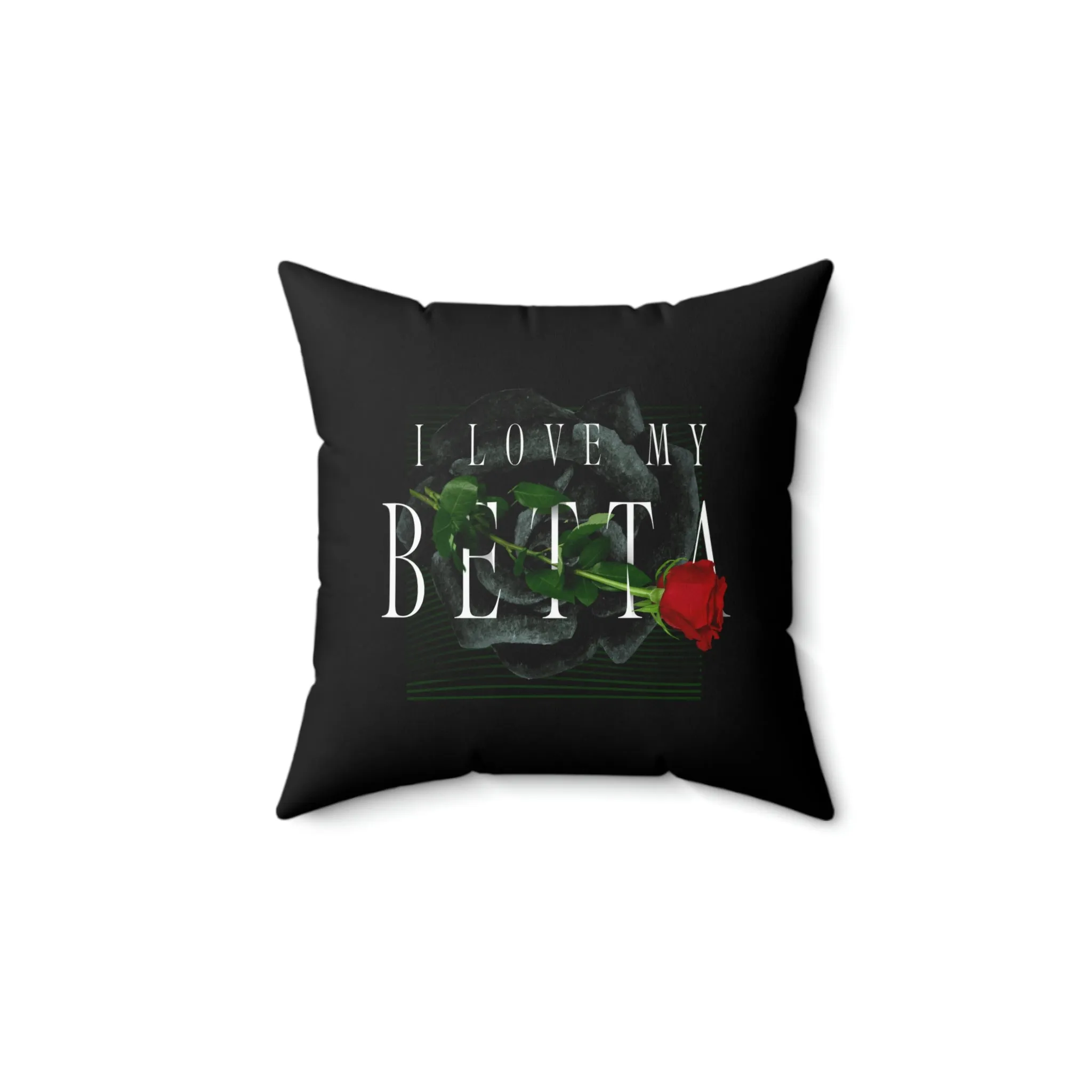 Love My Betta Square Pillow
