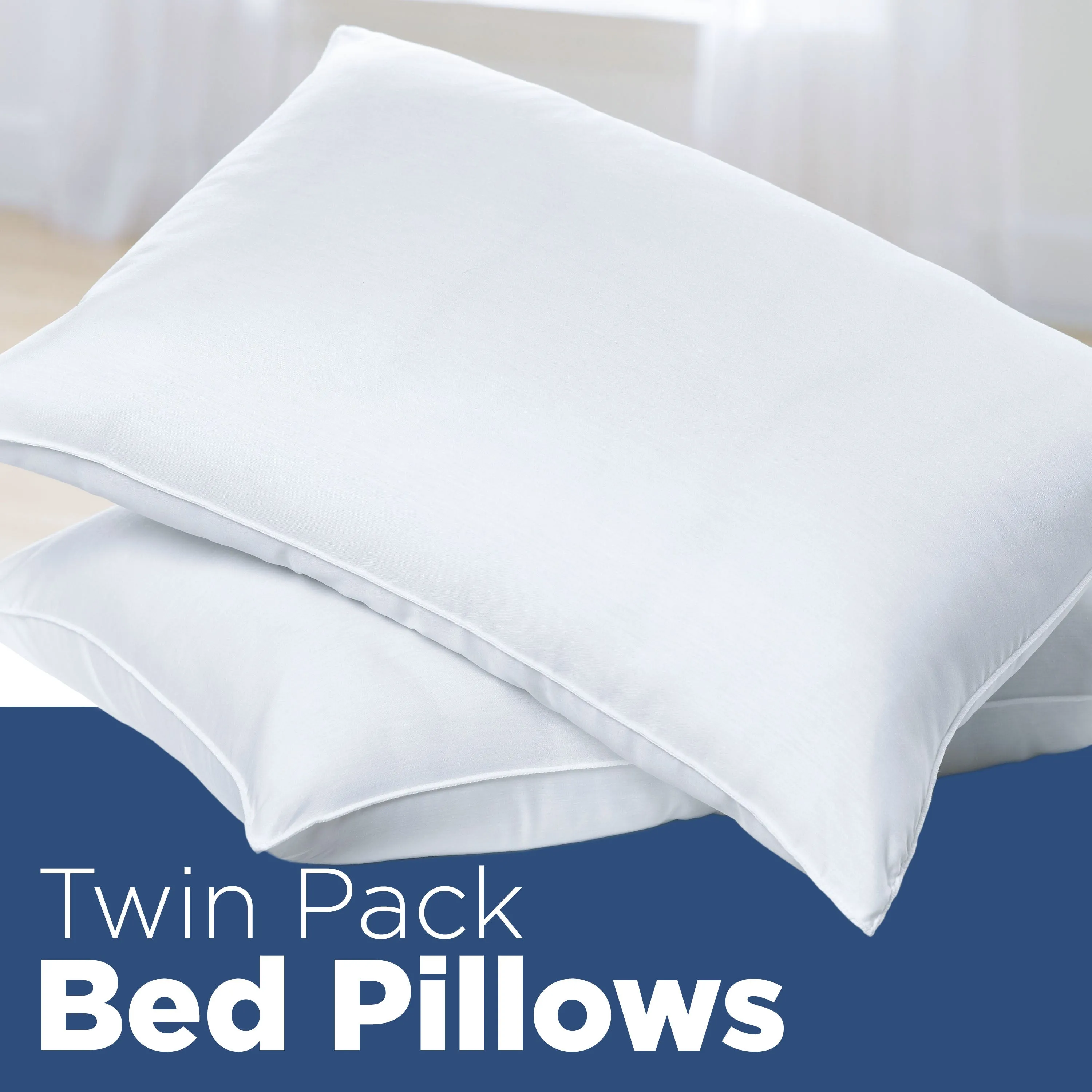 Martex T200 Twin Pack White Garnetted Pillow