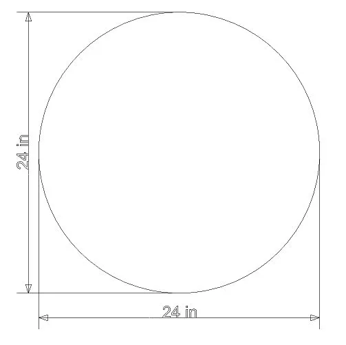 MERKEZI ART Round Shape Inbuild Led Lights Decorative Wall Mirror for Bathroom, Living Room, Bedroom, Vanity Mirrors, Makeup 24 x 24 Inch (MC08)