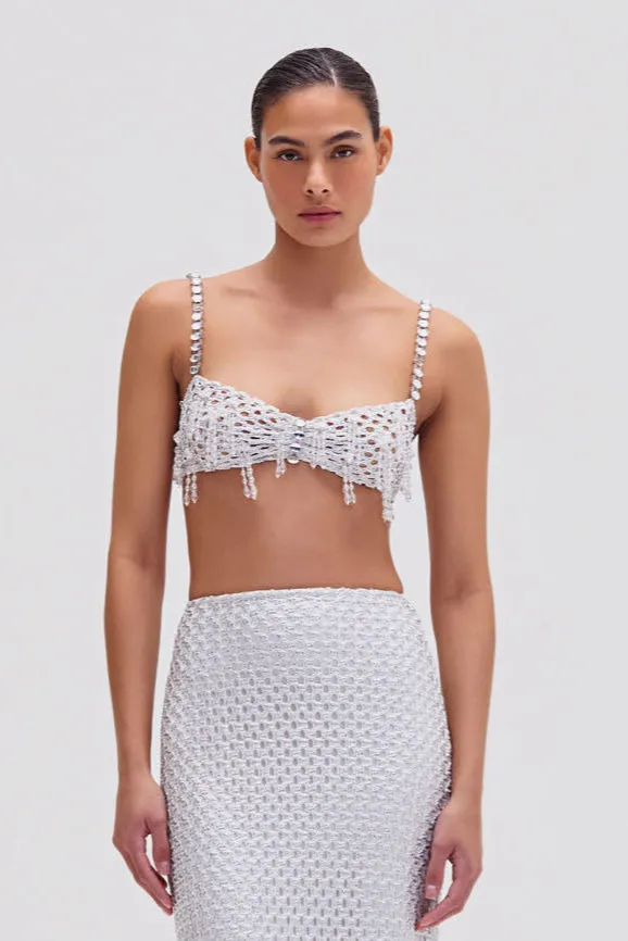Metallic Macramé Bralette