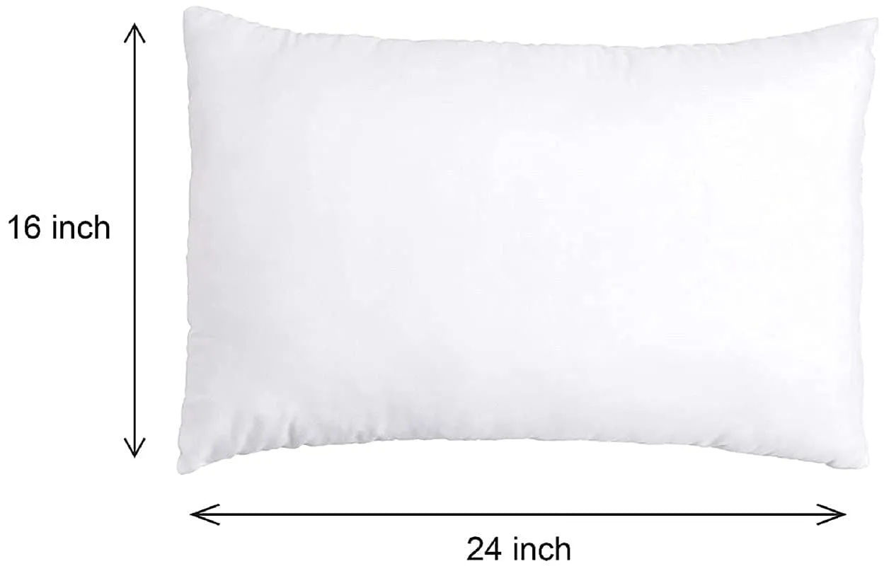 Microfiber Extra Soft White Pillows | Pillows for Sleeping White - Set of 2 (Size - 16x24 Inches Or 40x60 cm) Pack of 2 | White Microfiber - 06