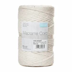 Natural Macrame Cord - 87m x 4mm