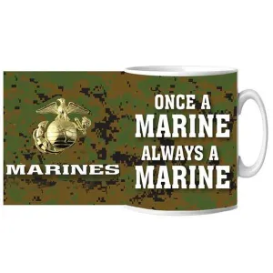 Once a MARINE Always a MARINE Digital Ceramic Mug 15 oz