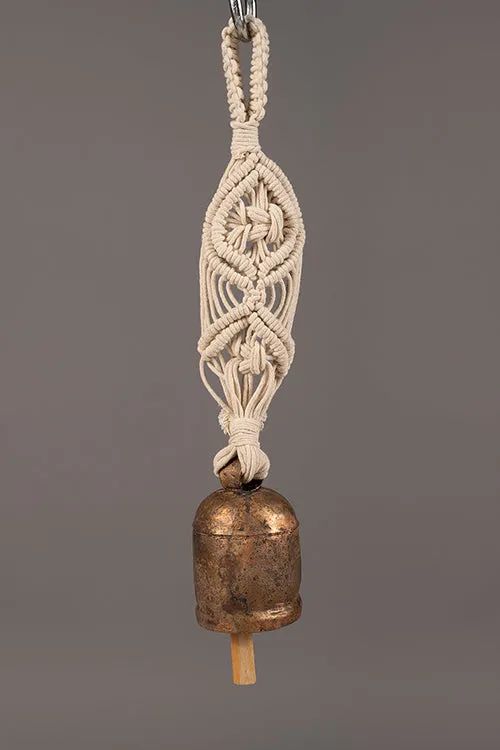 One 'O' Eight Knots Diamond Hand-Knotted Wind Chime with Metal Bell (Single pc)