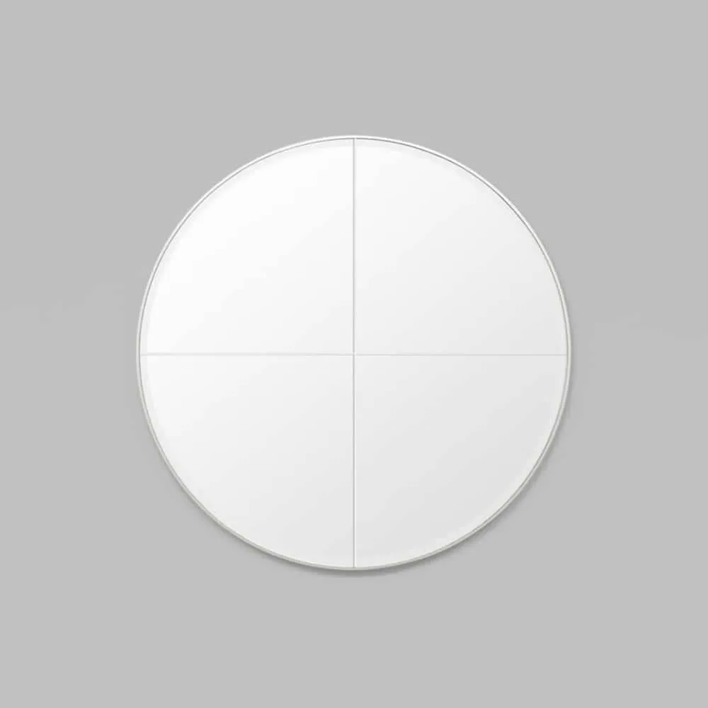 Parlour Round Mirror - Silver Medium 80cm