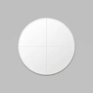 Parlour Round Mirror - Silver Medium 80cm