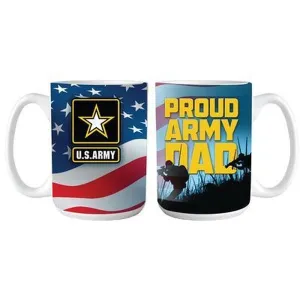 Proud US Army Dad Ceramic Mug 15 oz