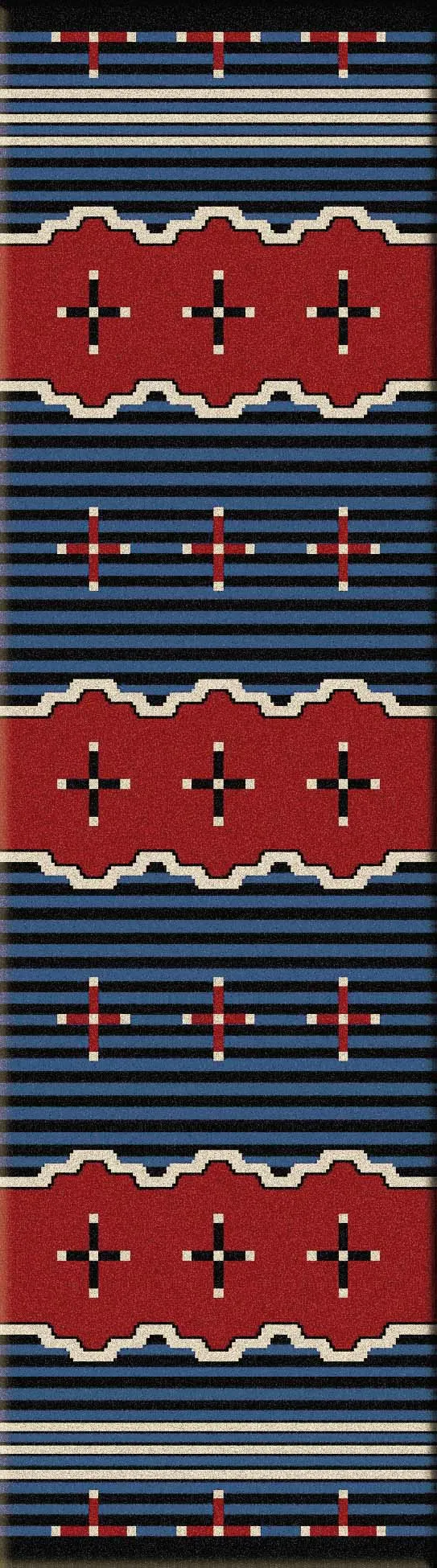 "Big Chief Blue" Southwestern Area Rugs - Choose from 6 Sizes!