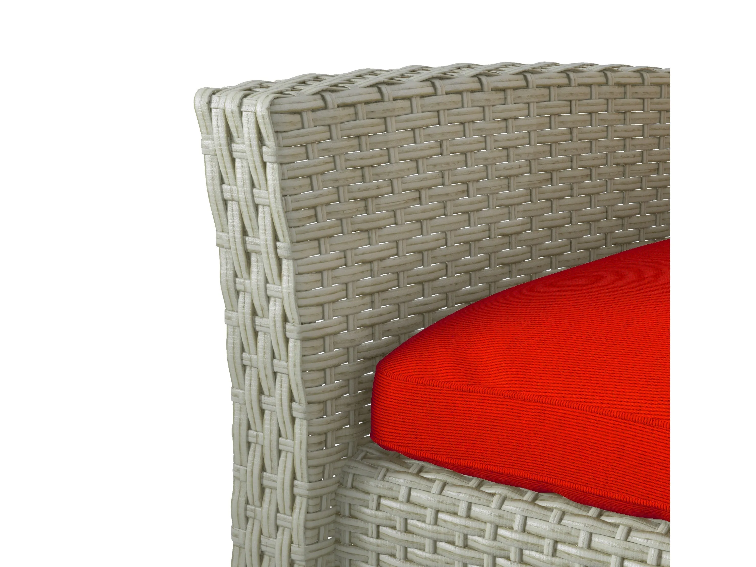 Red 4 Piece Wicker Patio Set
