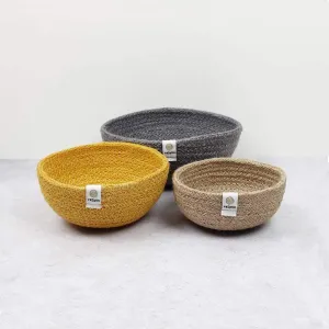 Respiin Jute Mini Bowl Set - Beach