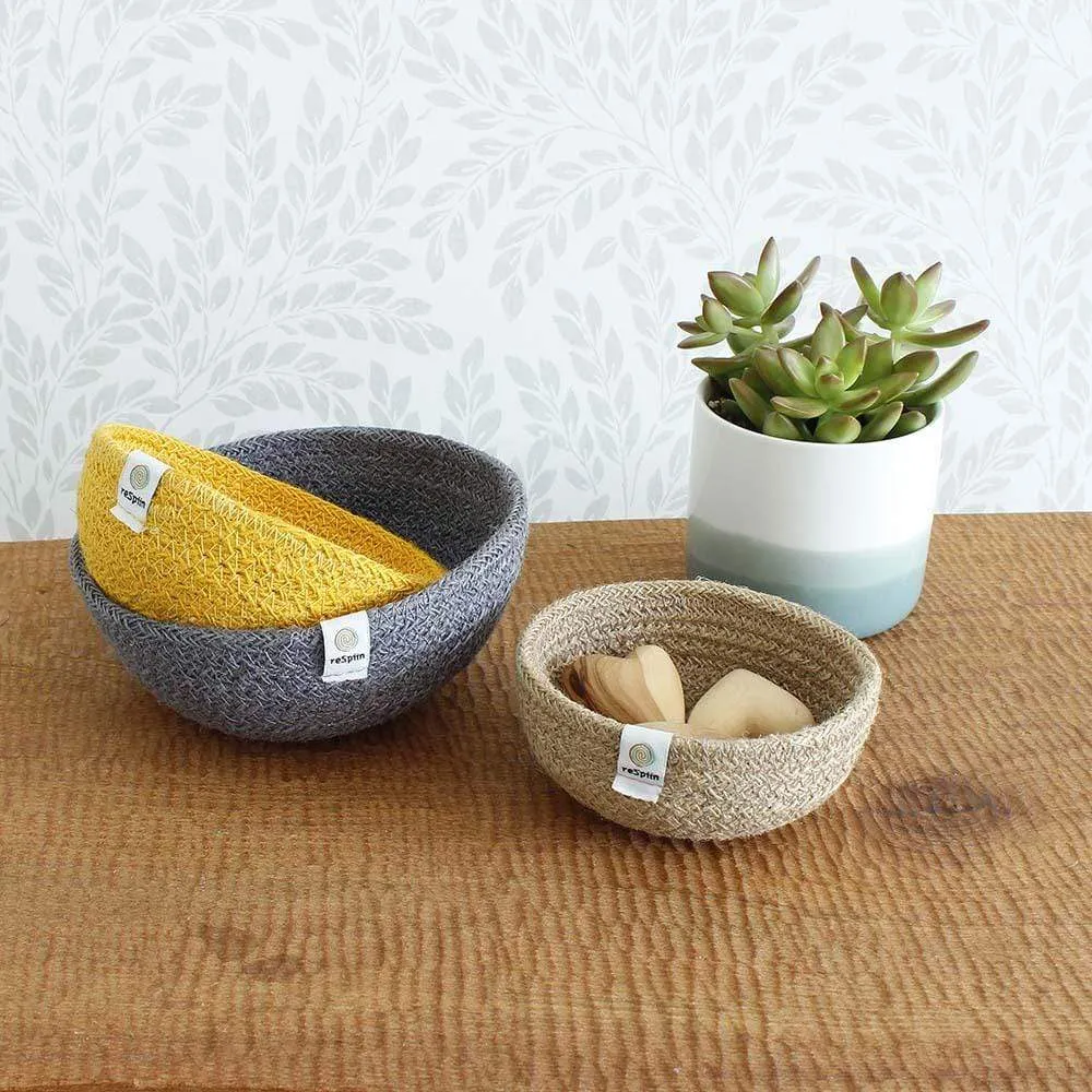 Respiin Jute Mini Bowl Set - Beach