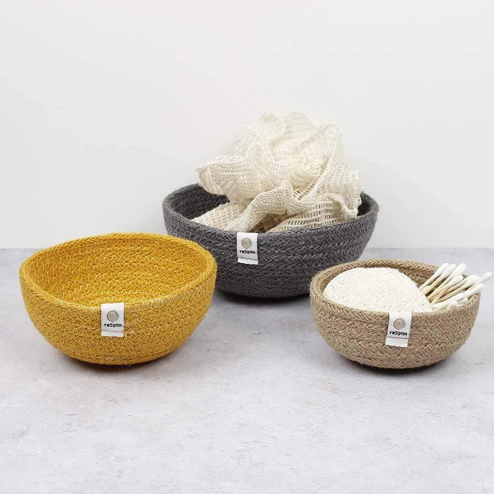 Respiin Jute Mini Bowl Set - Beach