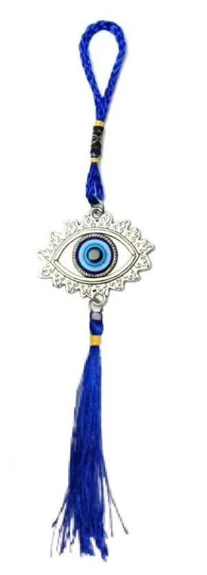 Revashree Craft World One Eye Evil Eye Car Hanging Handmade Hangings for Positivity (Can be Used as Home Decor, Gift, Wall Hangings, Meditation Room, Yoga Temple, Wind Chime)