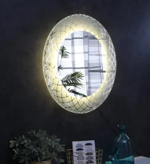 R.S Internationals Round Beautiful Modern Designed LED Make-Up Mirror Lights with Sensor (Gold 24 X 24 Inches)