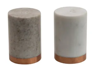 Salt and Pepper Shakers with Base, Set of 2
