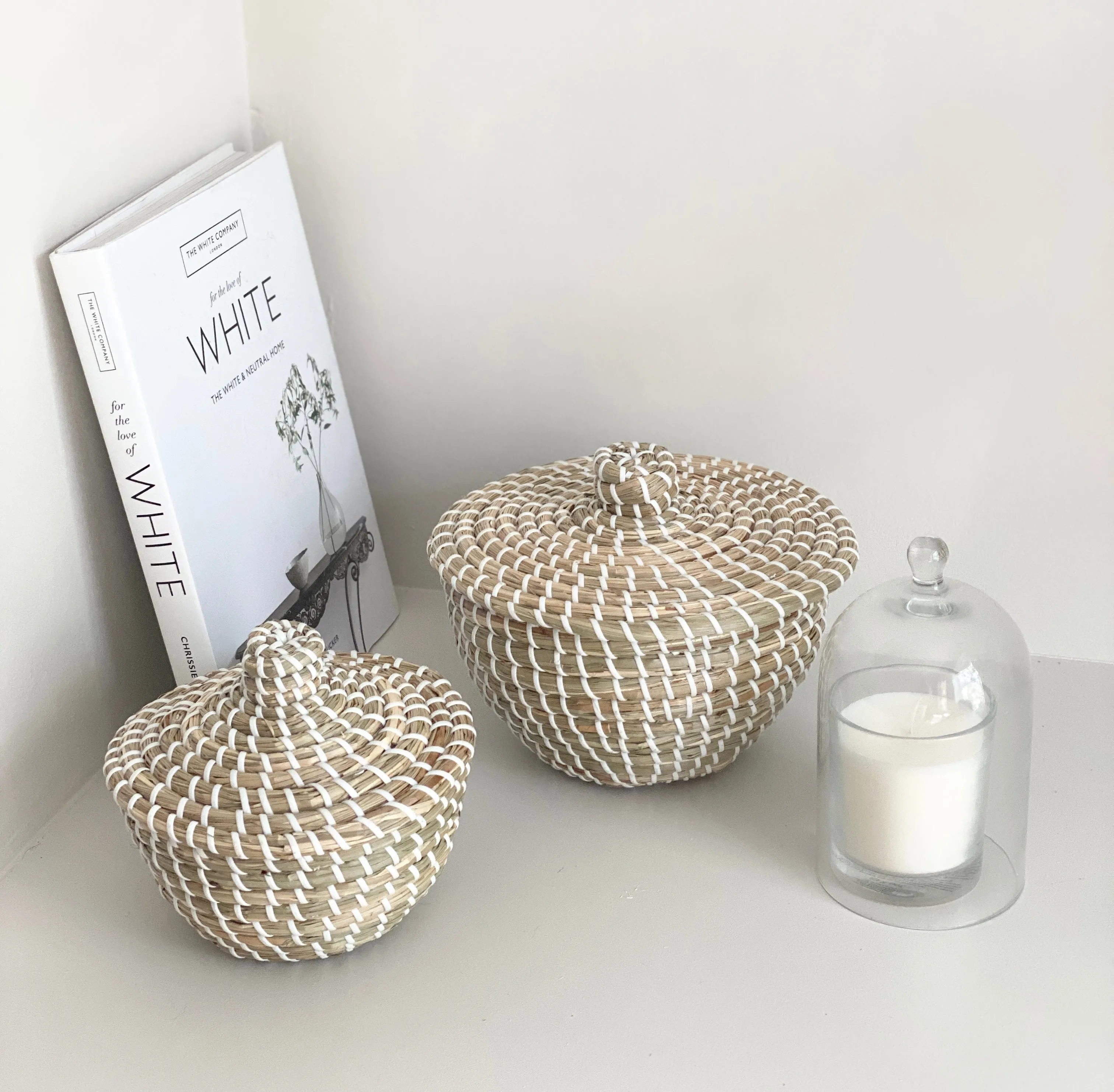 Seagrass Lidded Baskets