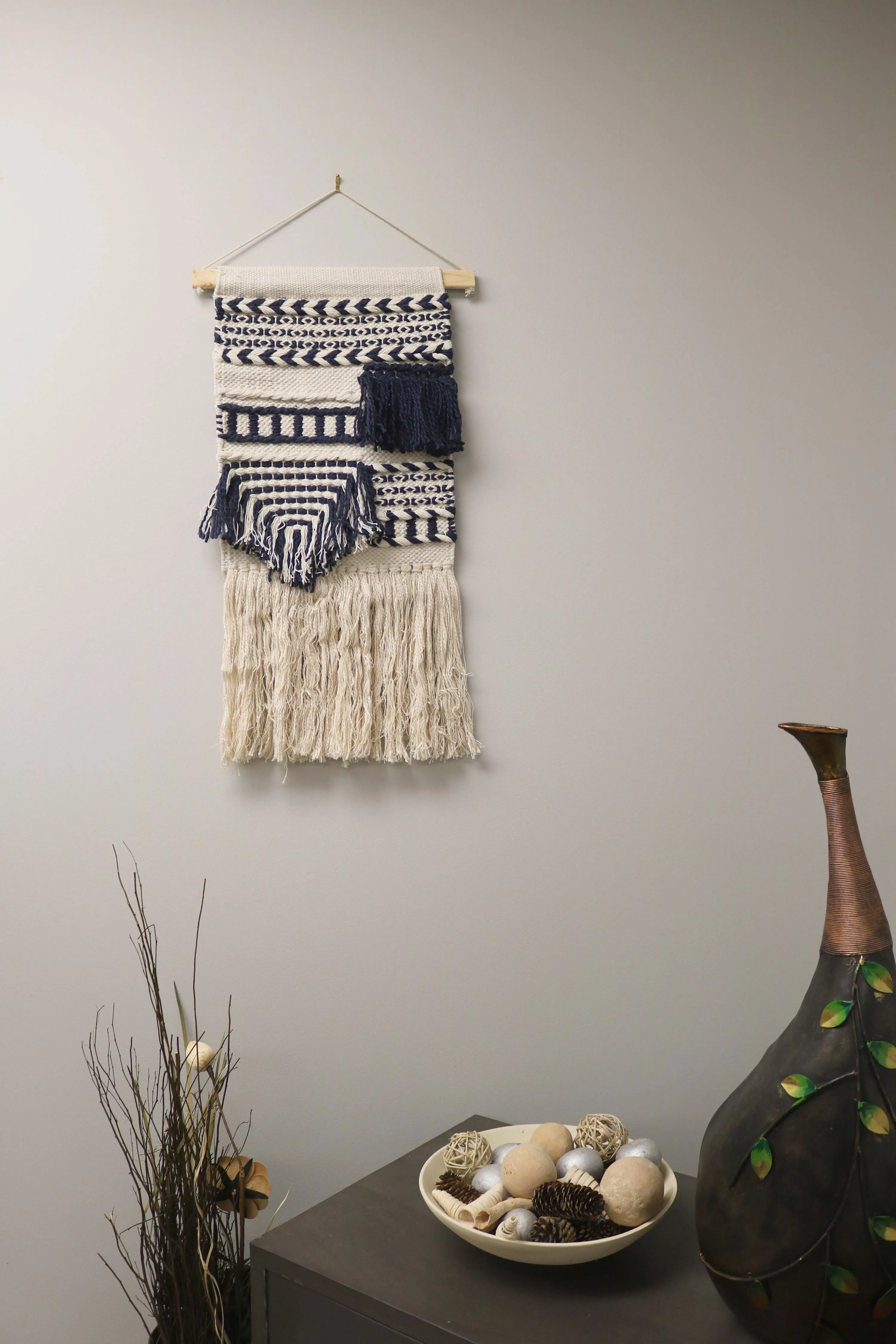 Shaggy Black Wall Hanging