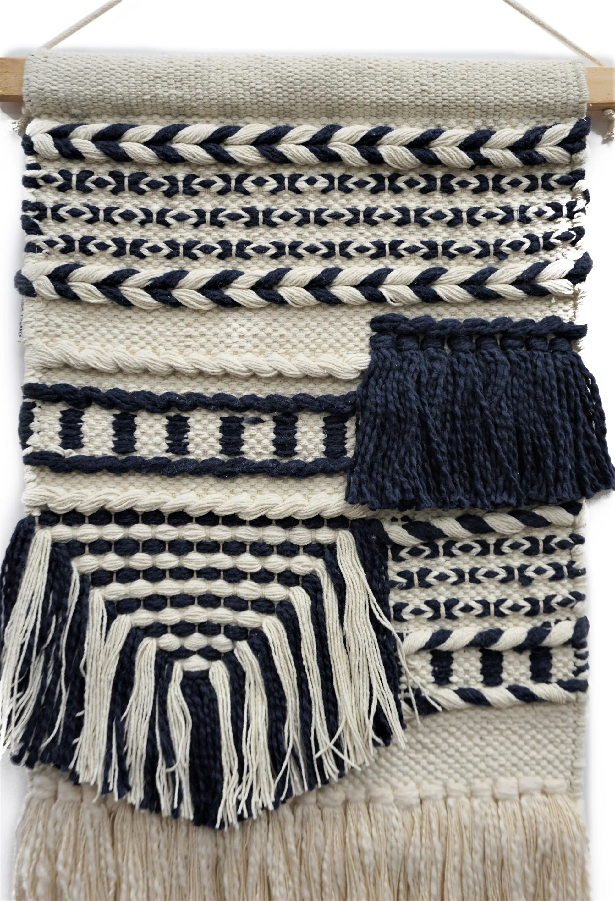 Shaggy Black Wall Hanging