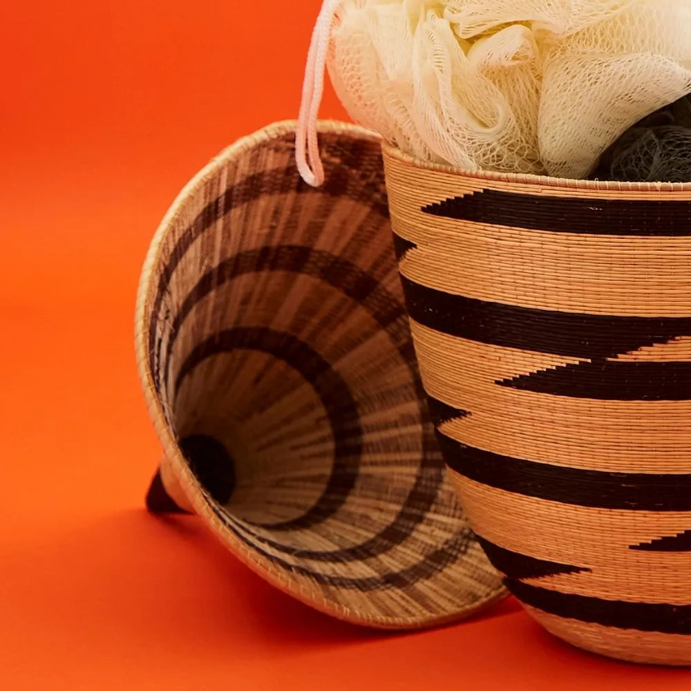 Small Black Papyrus Agaseke Peace Basket
