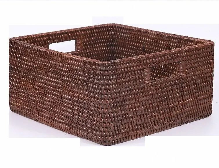 Storage Baskets for Clothes, Rectangular Storage Baskets, Large Brown Woven Storage Baskets, Storage Baskets for Shelves