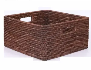 Storage Baskets for Clothes, Rectangular Storage Baskets, Large Brown Woven Storage Baskets, Storage Baskets for Shelves