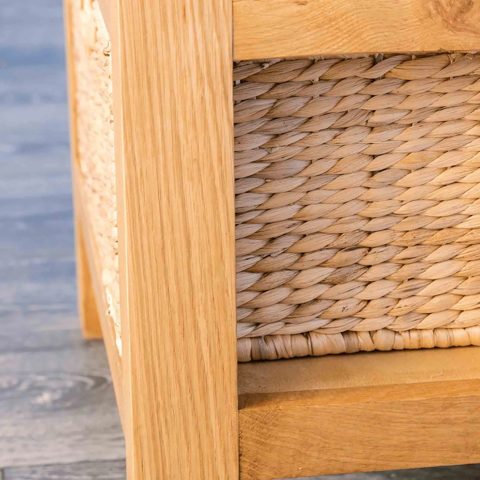Surrey Oak Tallboy with Baskets