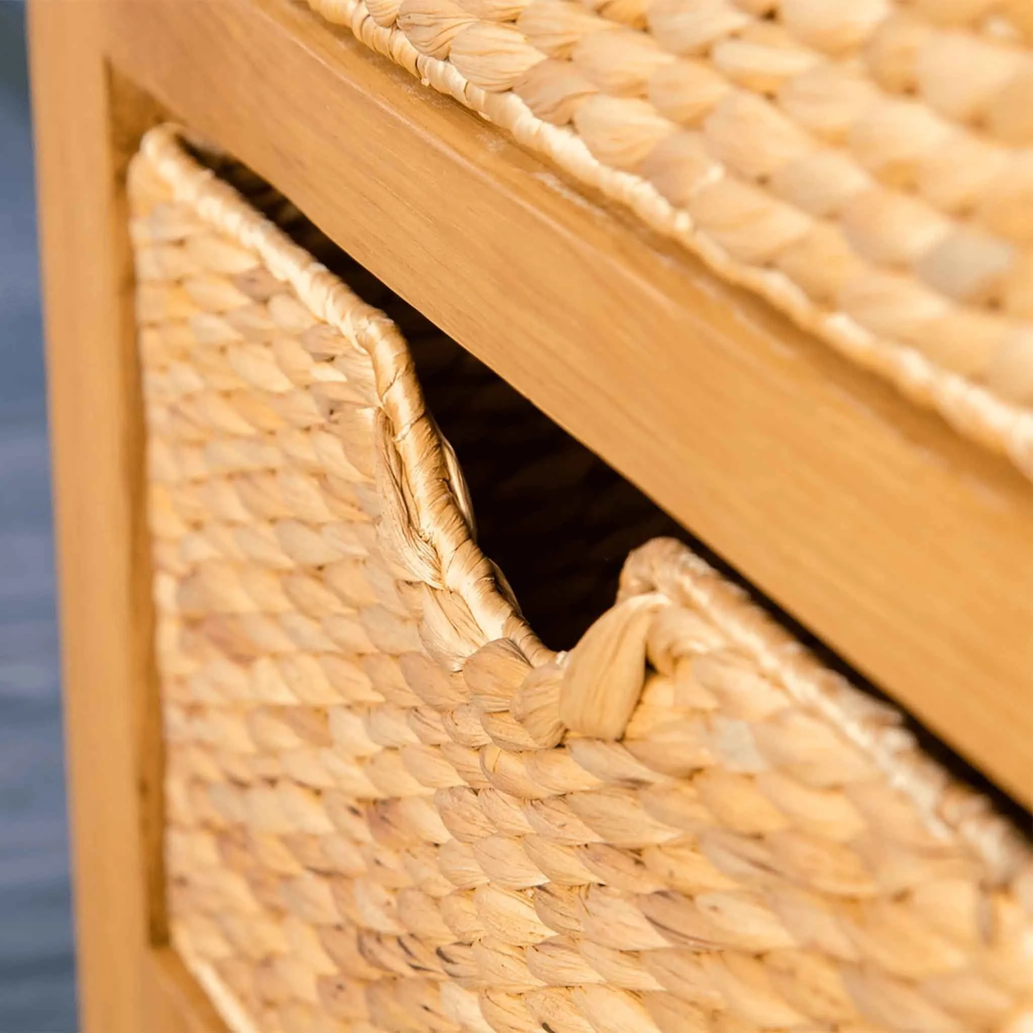 Surrey Oak Tallboy with Baskets