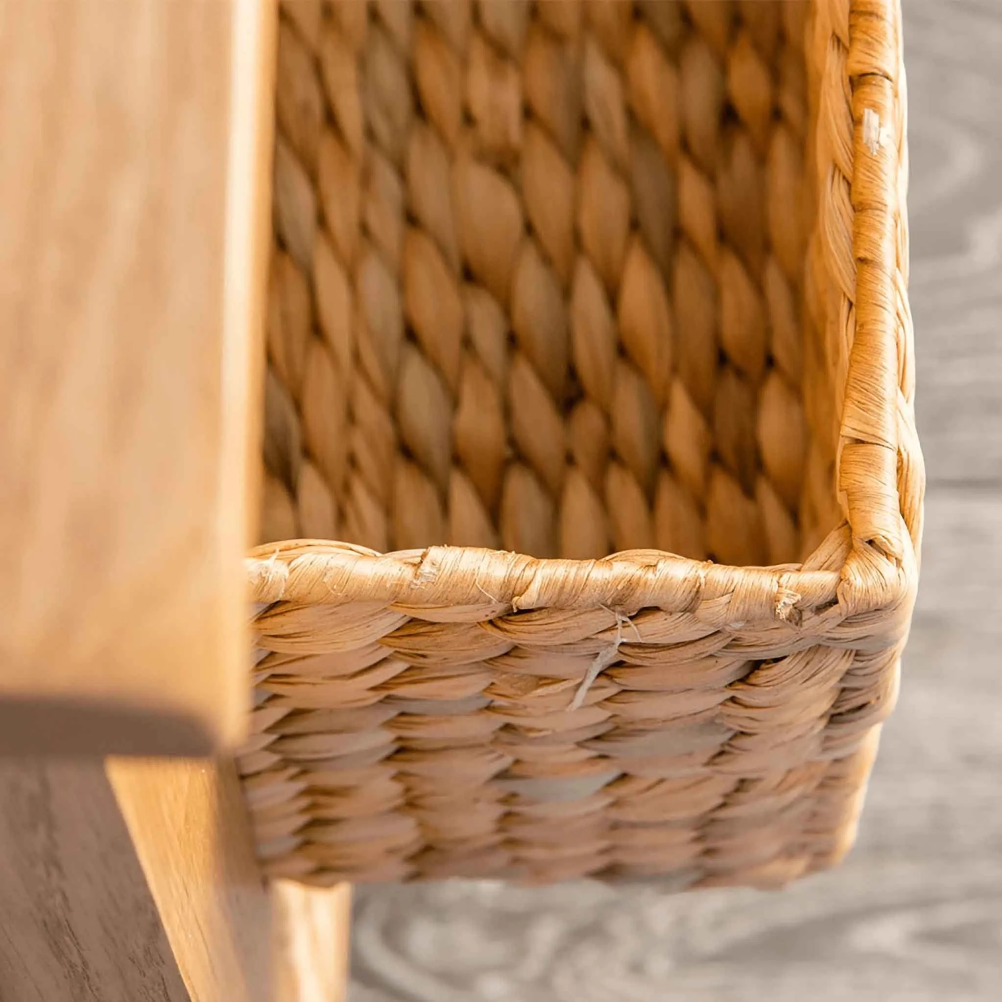 Surrey Oak Tallboy with Baskets
