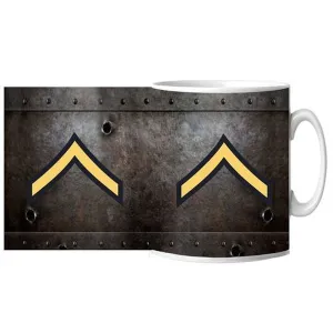 US Army Private Chevron Ceramic Mug 15 oz