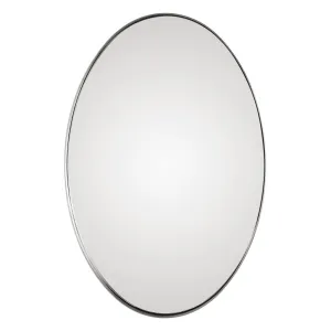 Uttermost's Pursley Brushed Nickel Oval Mirror