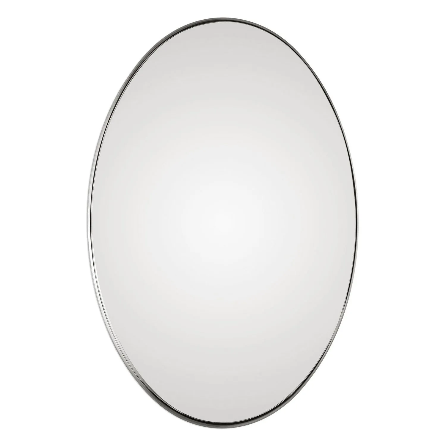 Uttermost's Pursley Brushed Nickel Oval Mirror