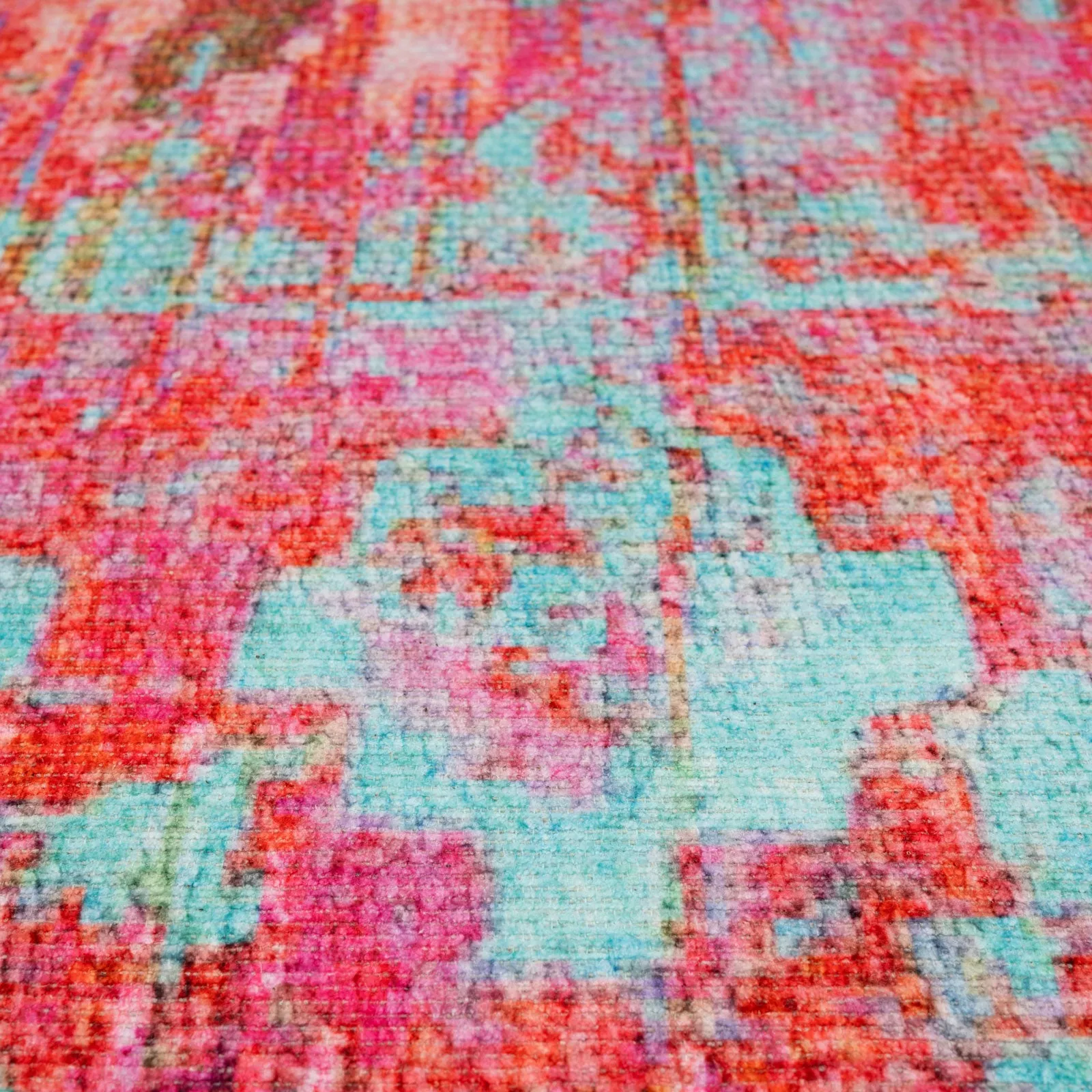 Vibrant Multicolour Washable Designer Rug - Blazing