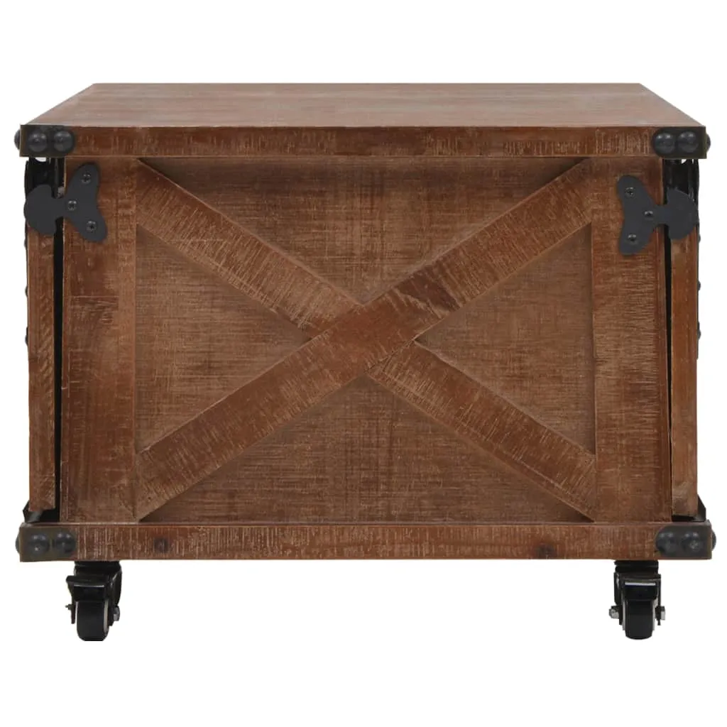 vidaXL Coffee Table Solid Fir Wood 91x51x38 cm Brown