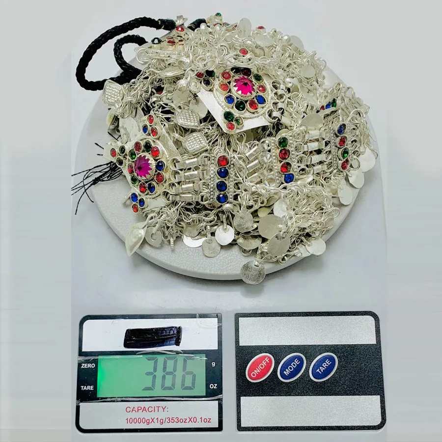 Vintage Silver Multilayers Massive Bib Necklace