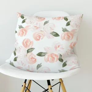Watercolor Floral Nursery Pillow