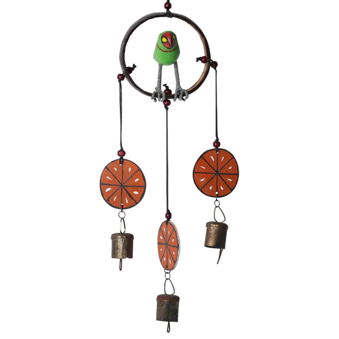 Wooden Handpainted & Handmade Decorative Hanging With Parrot