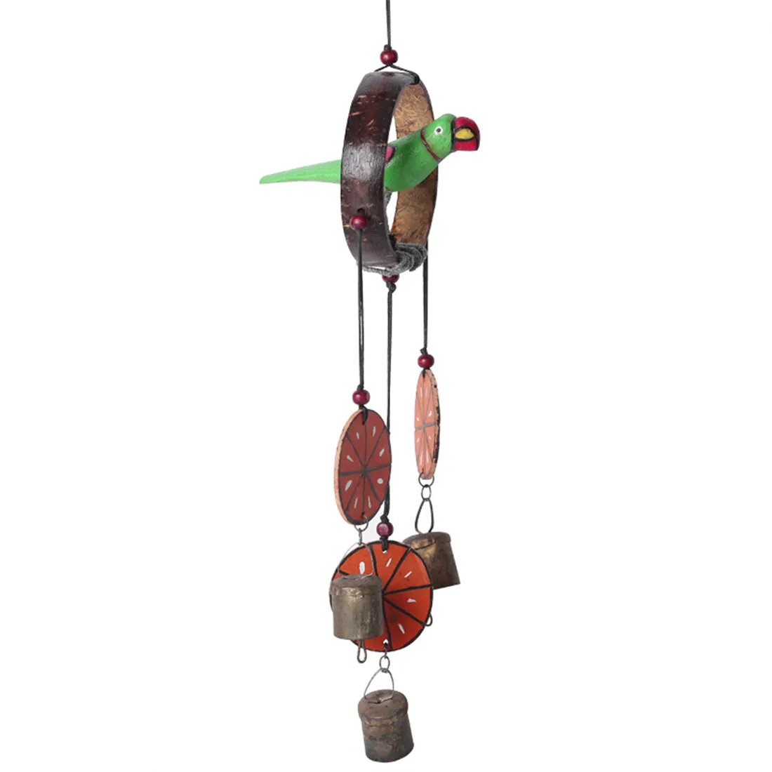 Wooden Handpainted & Handmade Decorative Hanging With Parrot