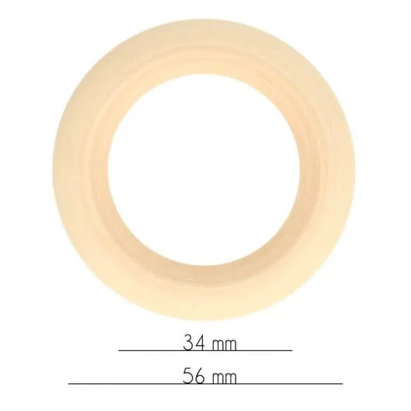 WOODEN MACRAMÉ RING 56MM